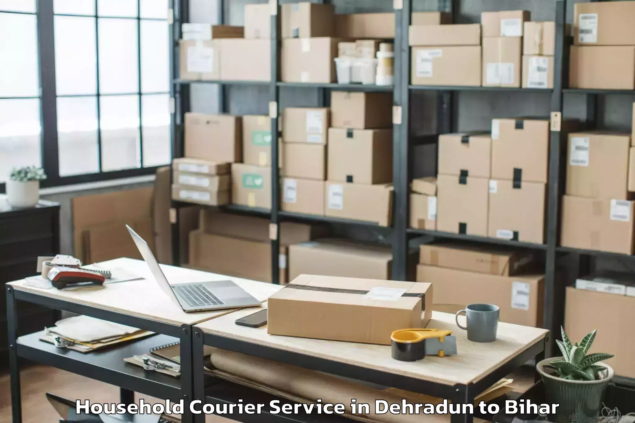 Book Dehradun to Majhaulia Household Courier Online